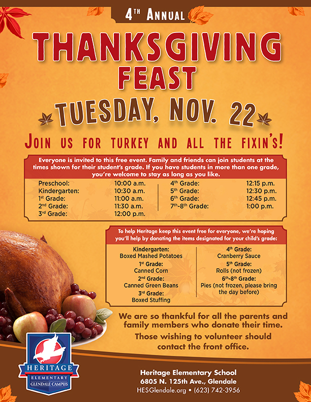 Heritage's 4th Annual Thanksgiving Feast