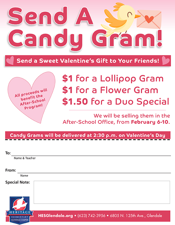 Candy Grams for Valentines Day