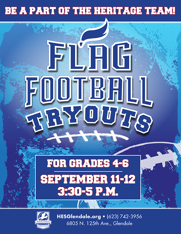 Flag Football Tryouts, Grades 4-6